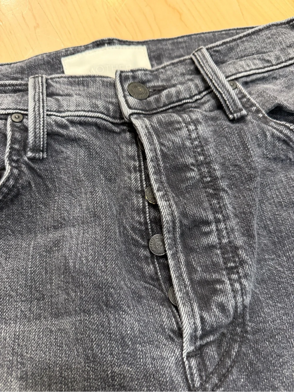 MOTHER Women's High Waisted Hiker Hoover Jeans with Raw Hem